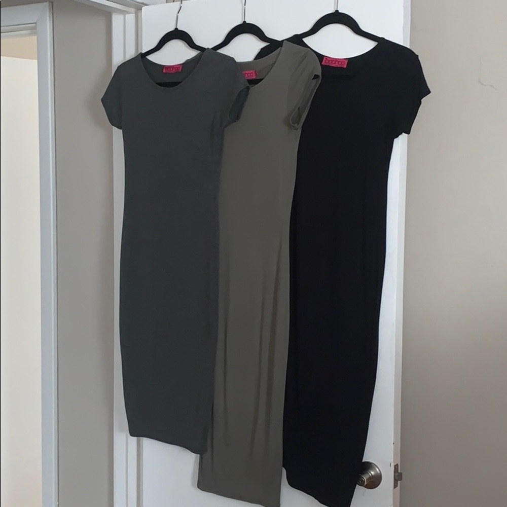 Boohoo midi body con tshirt dress (sold separate)